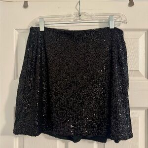 Abercrombie & Fitch Black Sequin Mini Skirt/skort